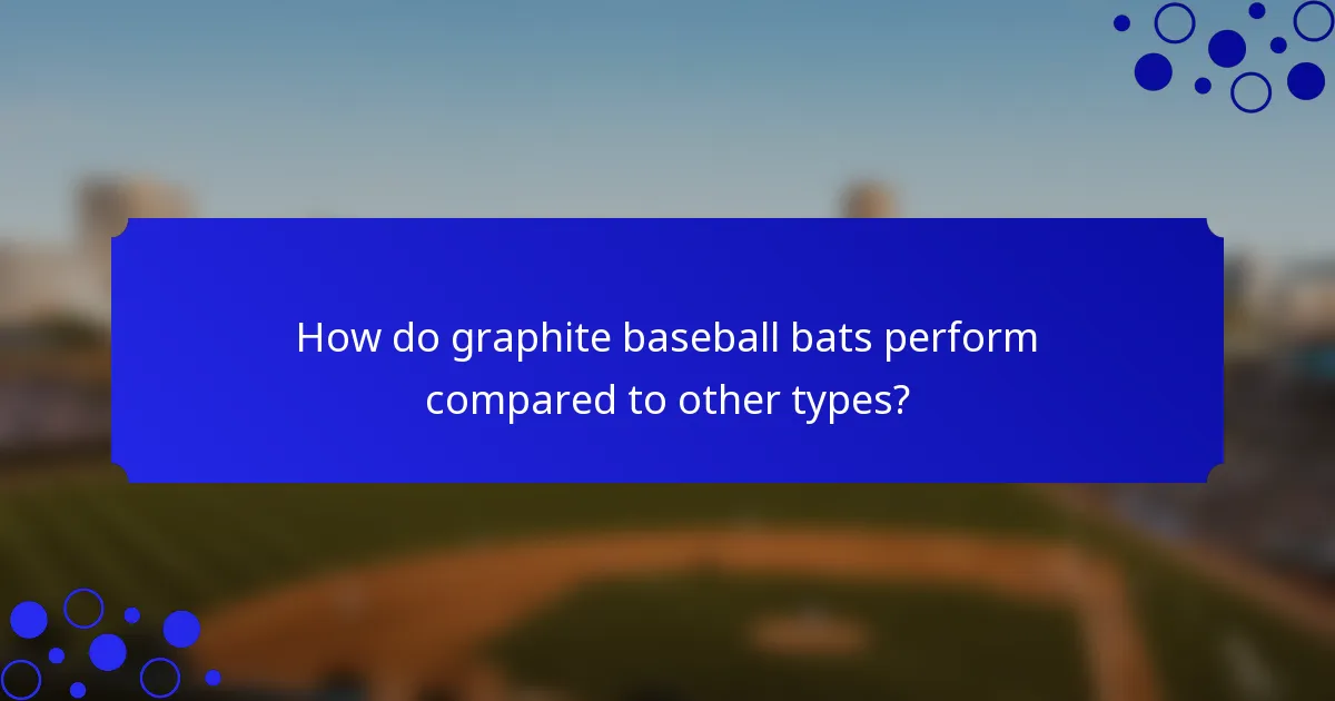 How do graphite baseball bats perform compared to other types?