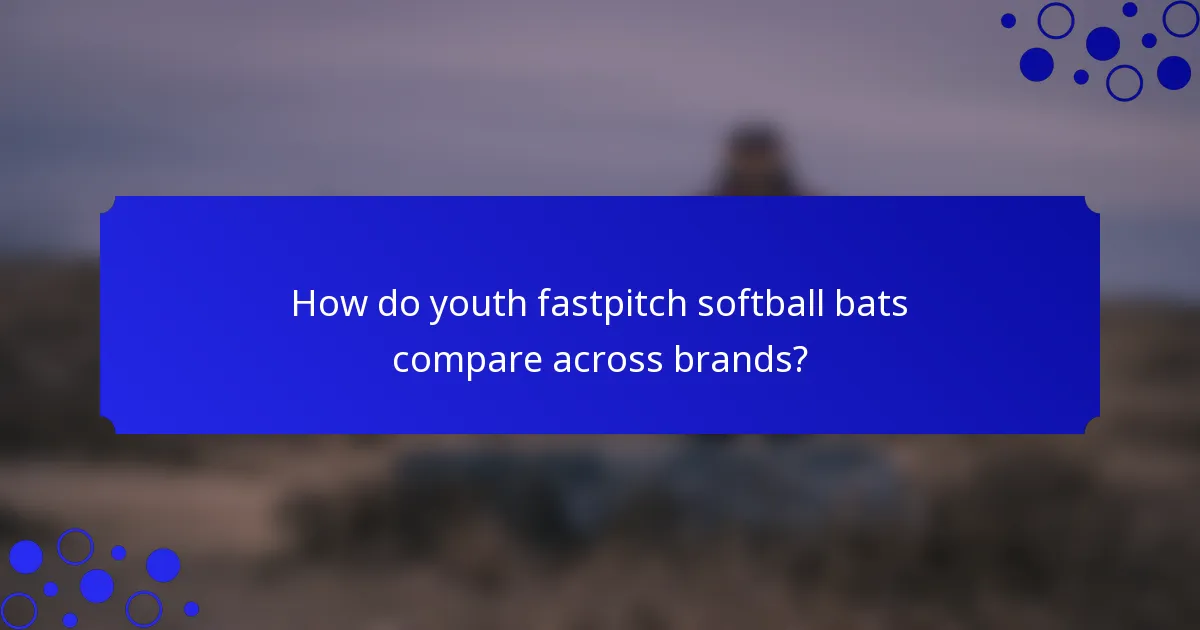 How do youth fastpitch softball bats compare across brands?