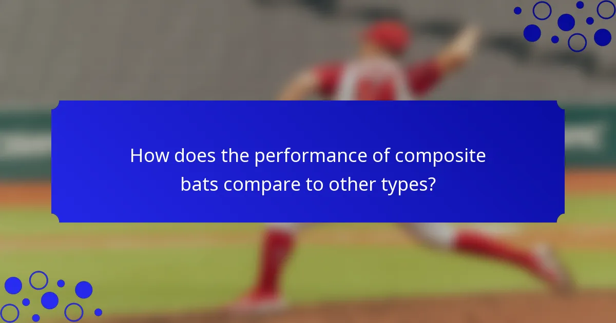How does the performance of composite bats compare to other types?